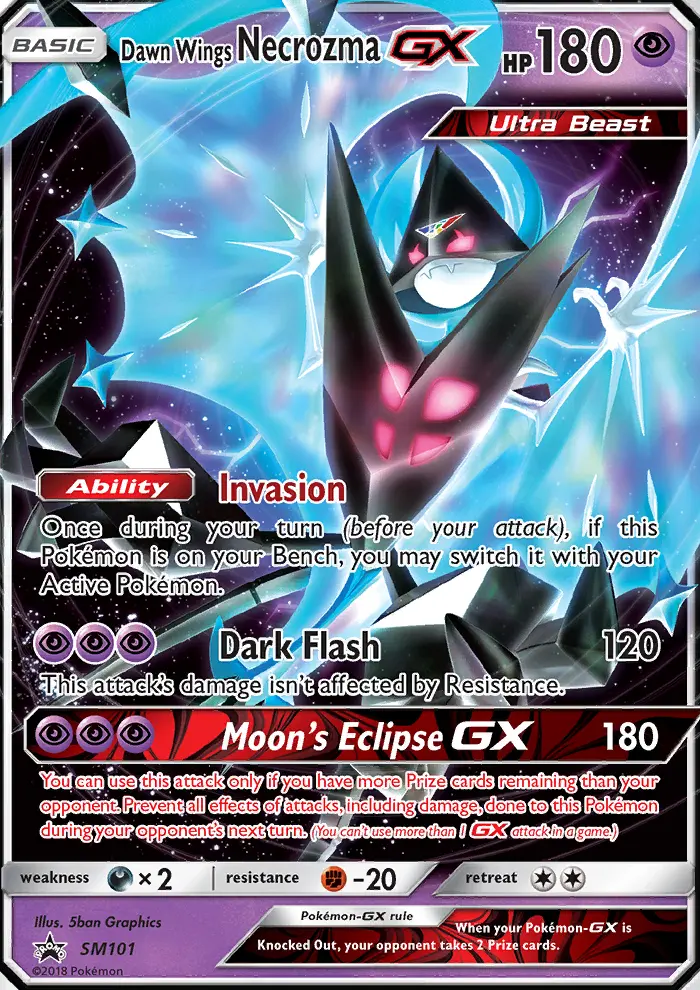 Dawn Wings Necrozma GX — SM Black Star Promos card #SM101
