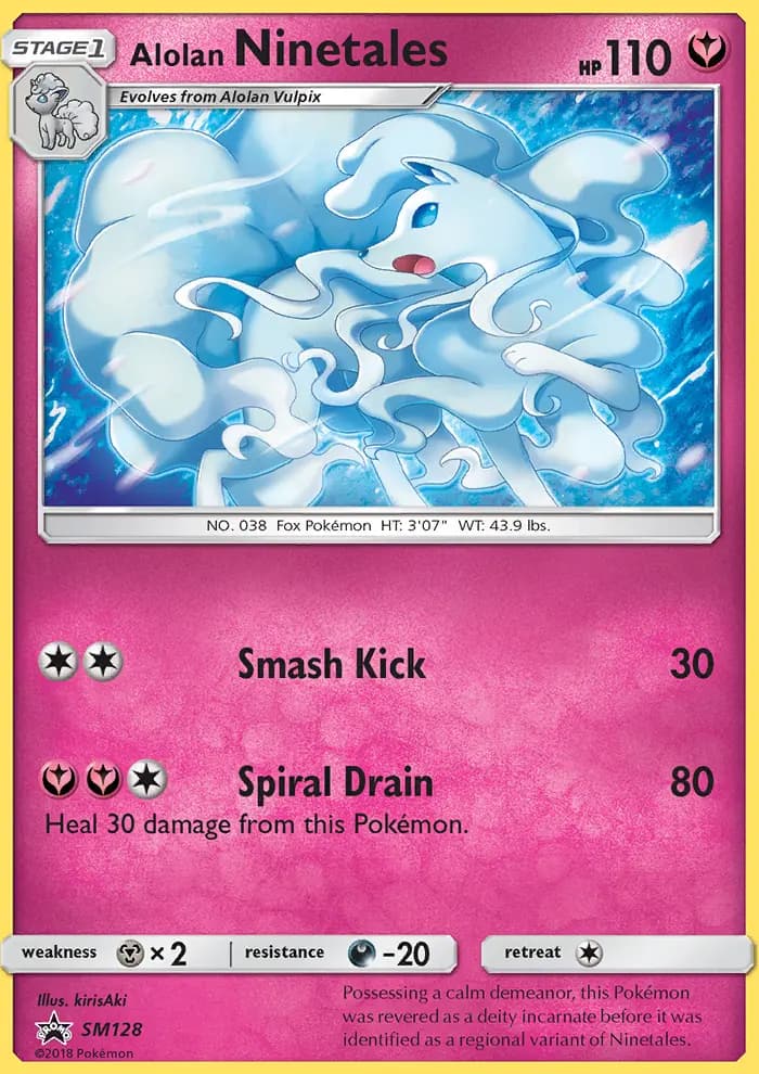 Alolan Ninetales — SM Black Star Promos card #SM128