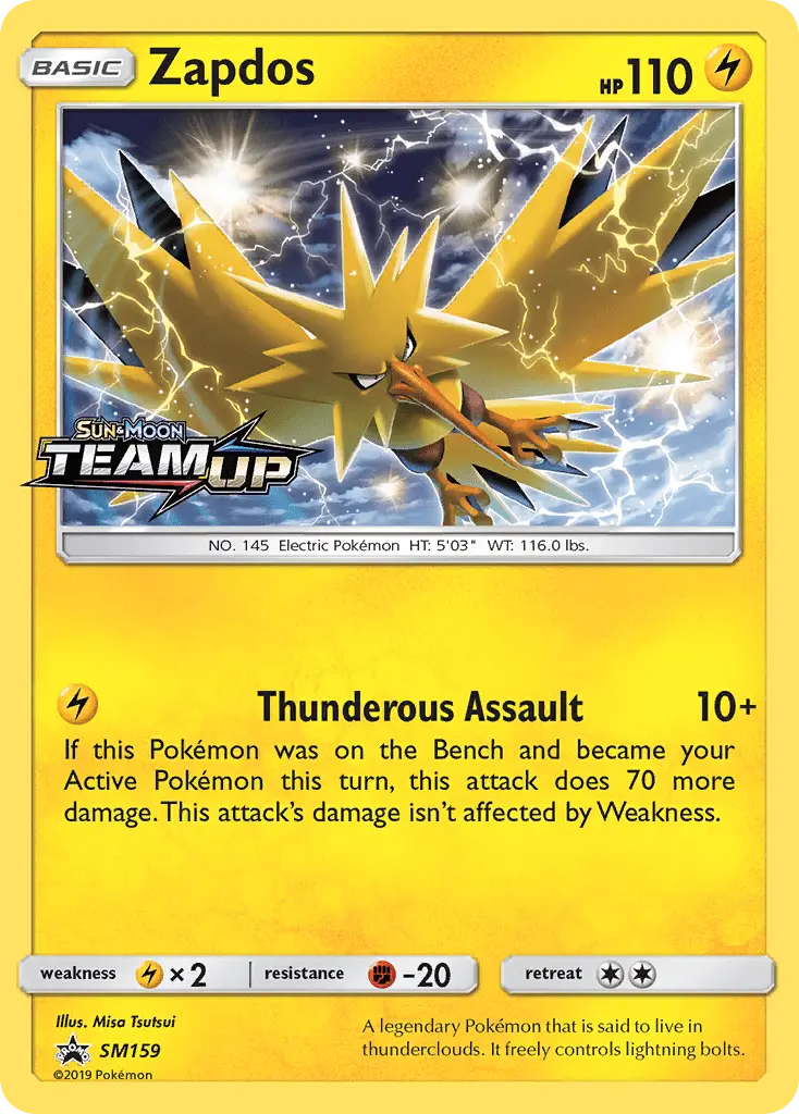 Zapdos — SM Black Star Promos card #SM159