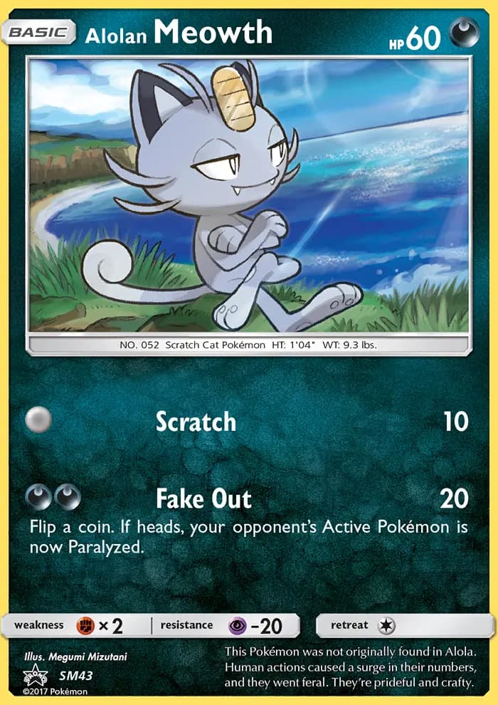 Alolan Meowth — SM Black Star Promos card #SM43