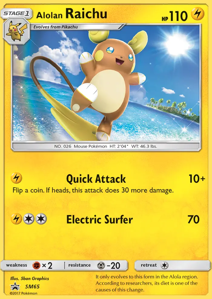 Alolan Raichu — SM Black Star Promos card #SM65
