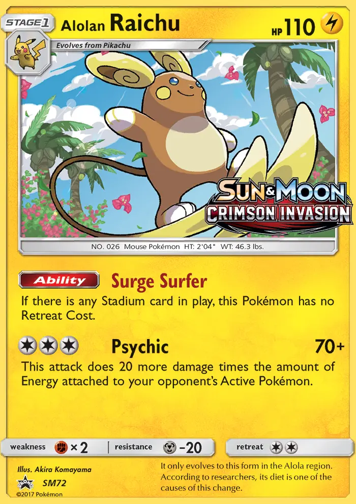 Alolan Raichu — SM Black Star Promos card #SM72