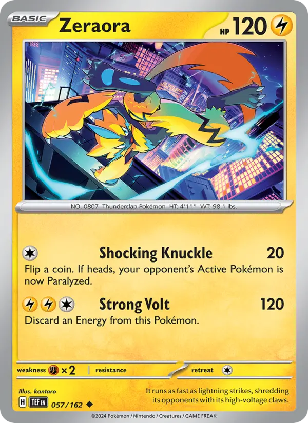 Zeraora — Temporal Forces card #057