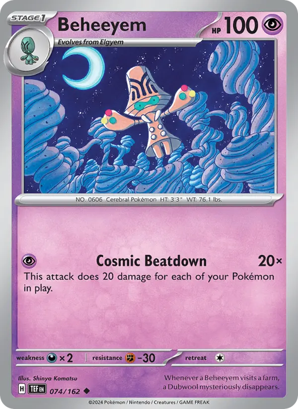 Beheeyem — Temporal Forces card #074