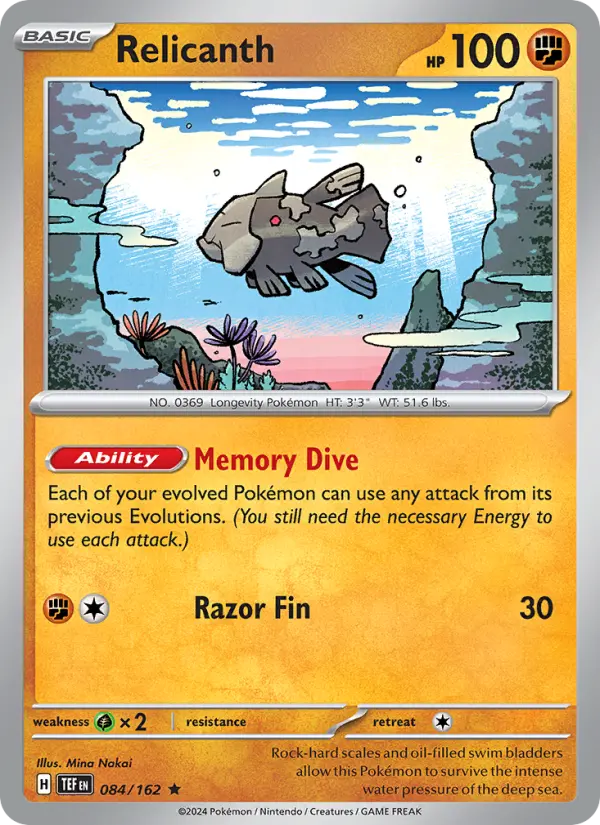 Relicanth — Temporal Forces card #084