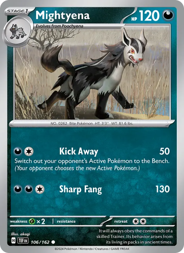 Mightyena — Temporal Forces card #106