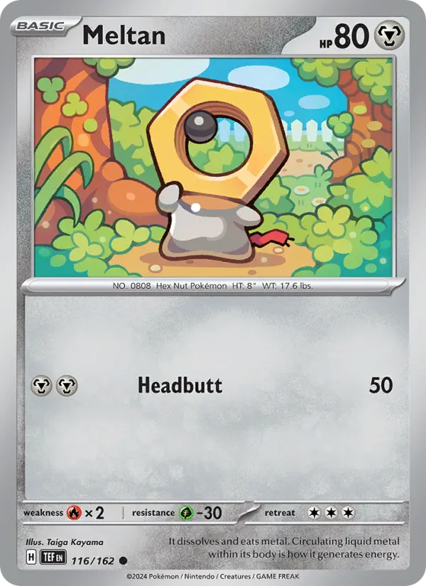 Meltan — Temporal Forces card #116