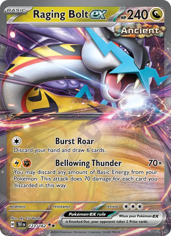 Raging Bolt ex — Temporal Forces card #123