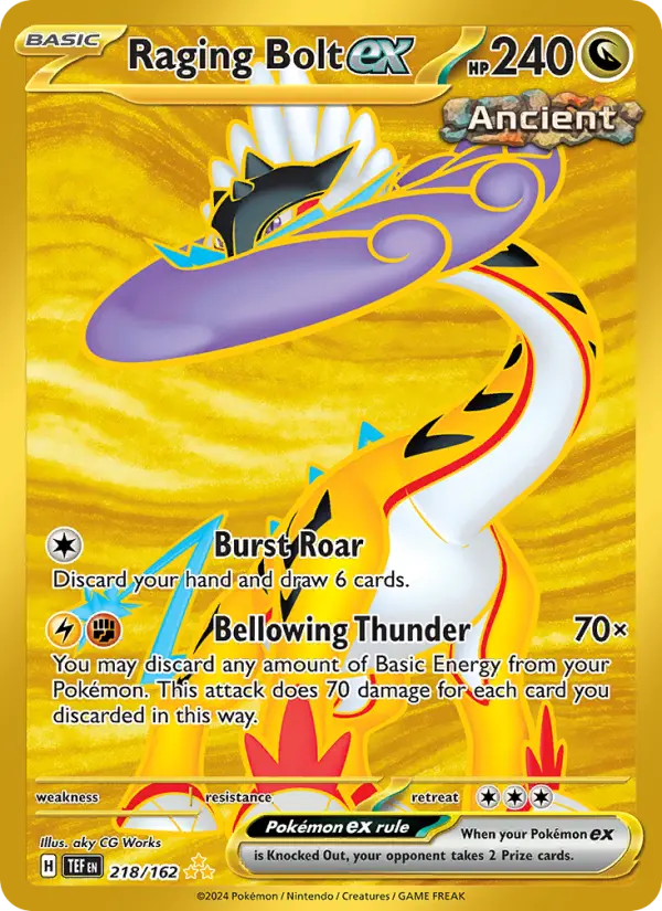 Raging Bolt ex — Temporal Forces card #218
