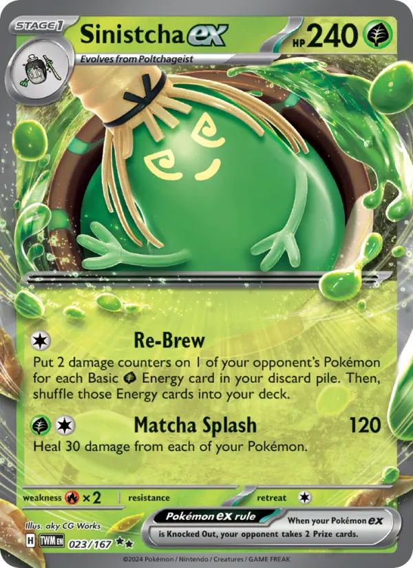 Sinistcha ex — Twilight Masquerade card #023