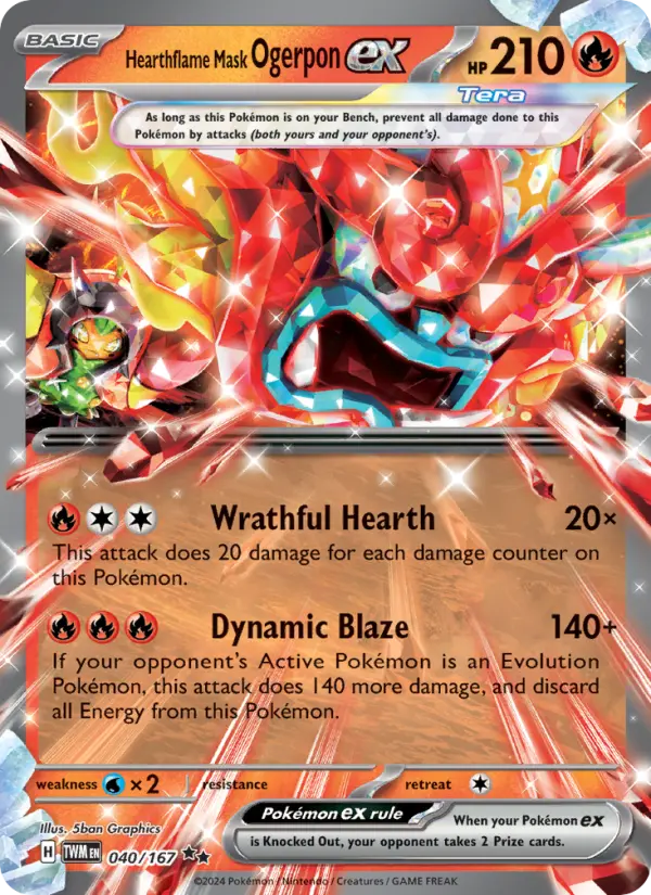 Hearthflame Mask Ogerpon ex — Twilight Masquerade card #040