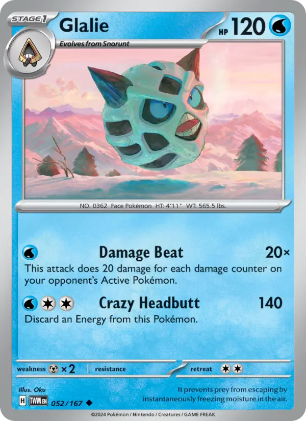 Glalie — Twilight Masquerade card #052