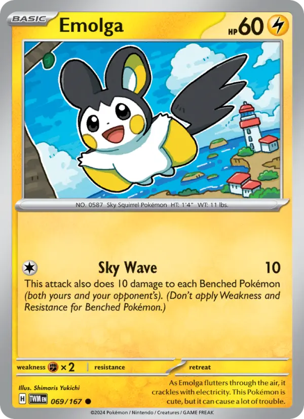 Emolga — Twilight Masquerade card #069