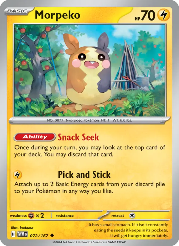 Morpeko — Twilight Masquerade card #072