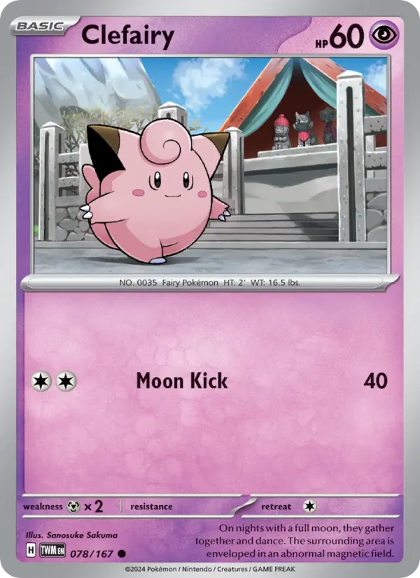 Clefairy — Twilight Masquerade card #078