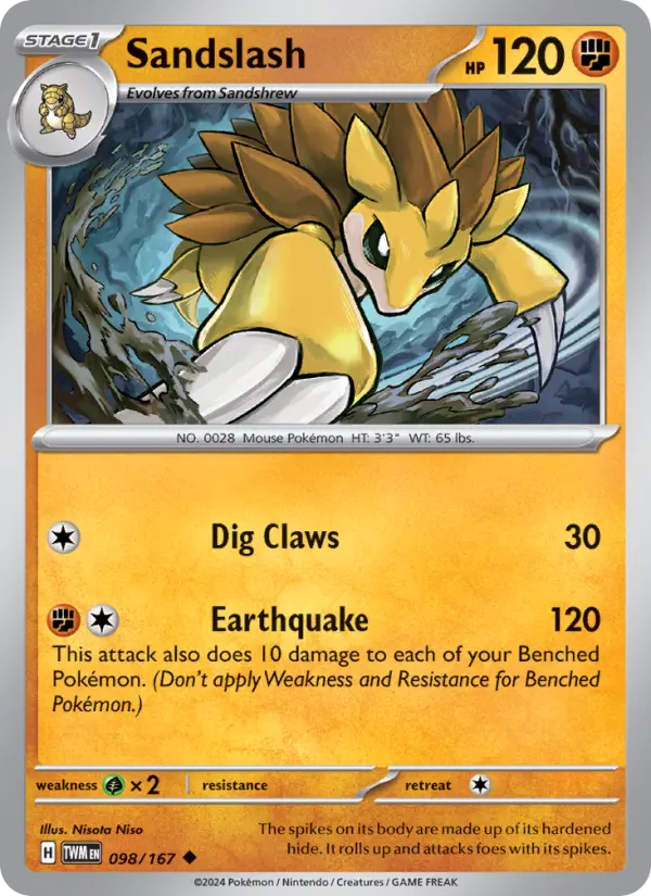 Sandslash — Twilight Masquerade card #098