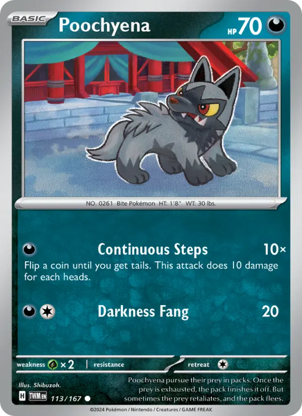 Poochyena — Twilight Masquerade card #113