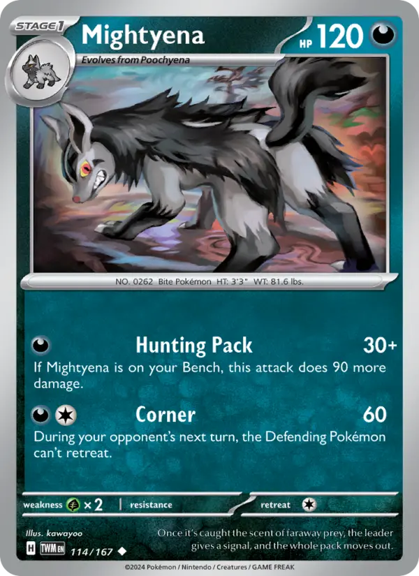 Mightyena — Twilight Masquerade card #114