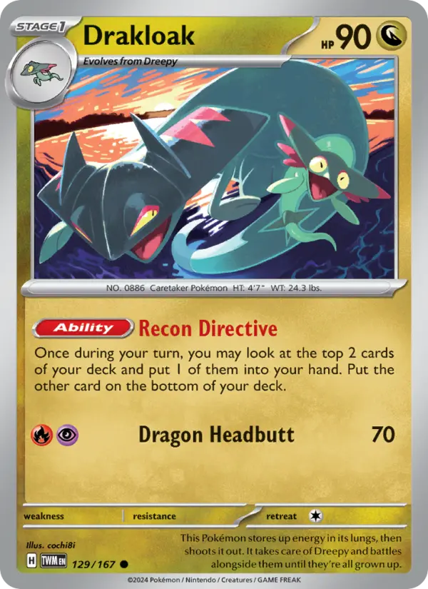 Drakloak — Twilight Masquerade card #129