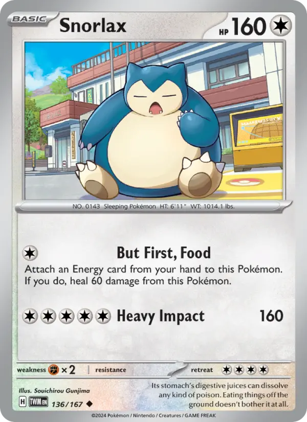 Snorlax — Twilight Masquerade card #136