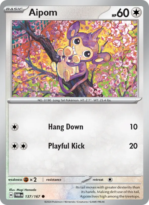 Aipom — Twilight Masquerade card #137