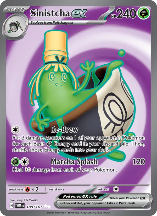 Sinistcha ex — Twilight Masquerade card #189