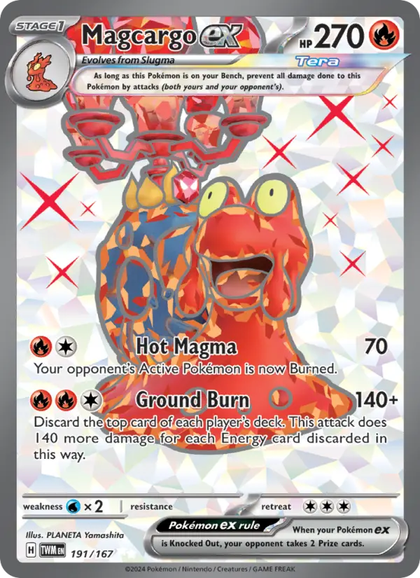 Magcargo ex — Twilight Masquerade card #191