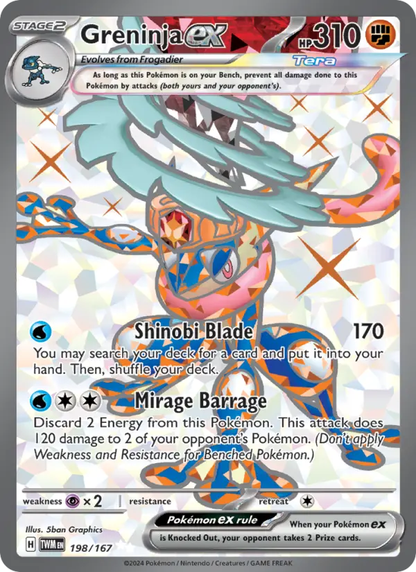 Greninja ex — Twilight Masquerade card #198