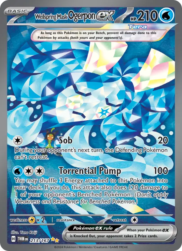 Wellspring Mask Ogerpon ex — Twilight Masquerade card #213
