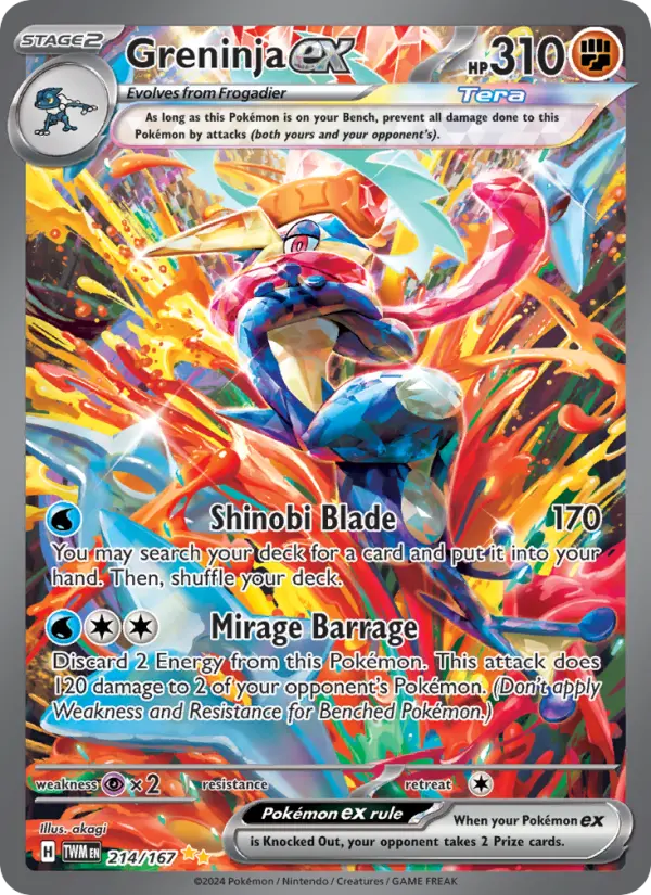 Greninja ex — Twilight Masquerade card #214