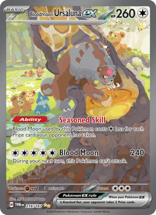 Bloodmoon Ursaluna ex — Twilight Masquerade card #216