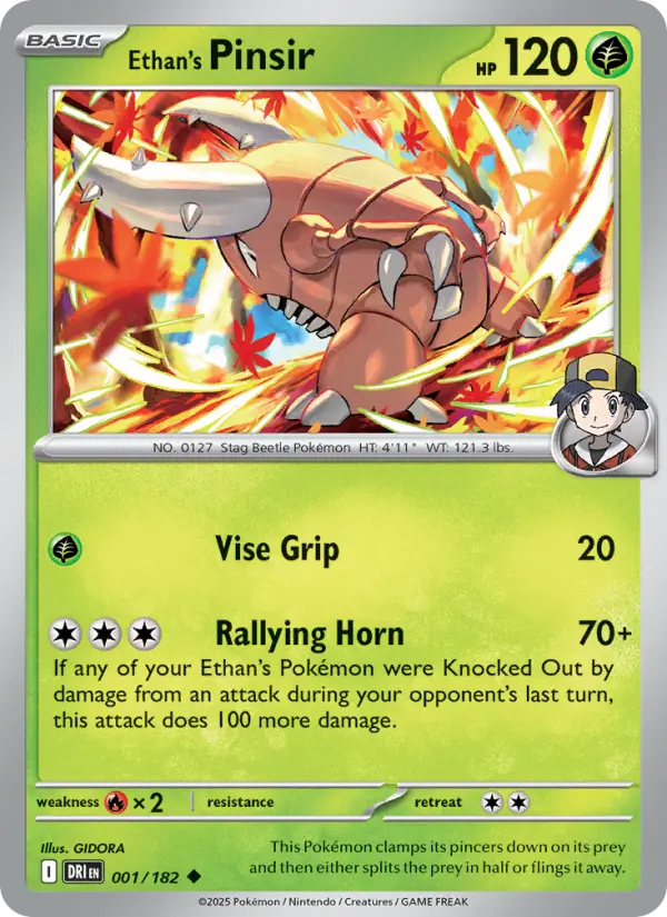 Ethan's Pinsir — Destined Rivals card #001