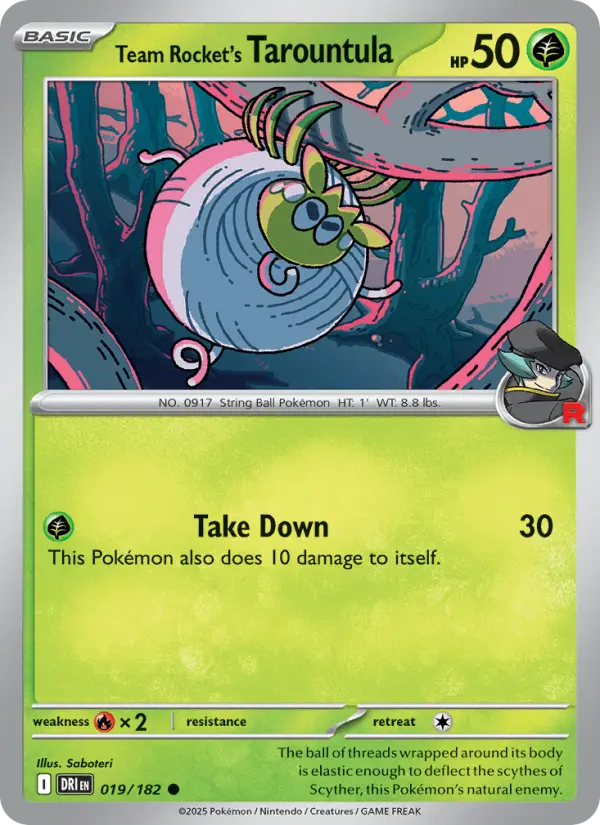 Team Rocket's Tarountula — Destined Rivals card #019
