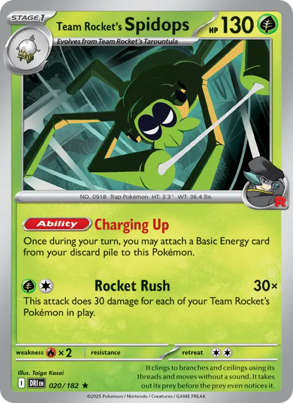 Team Rocket's Spidops — Destined Rivals card #020