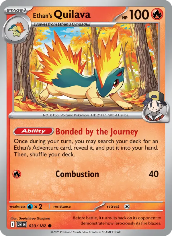 Ethan's Quilava — Destined Rivals card #033