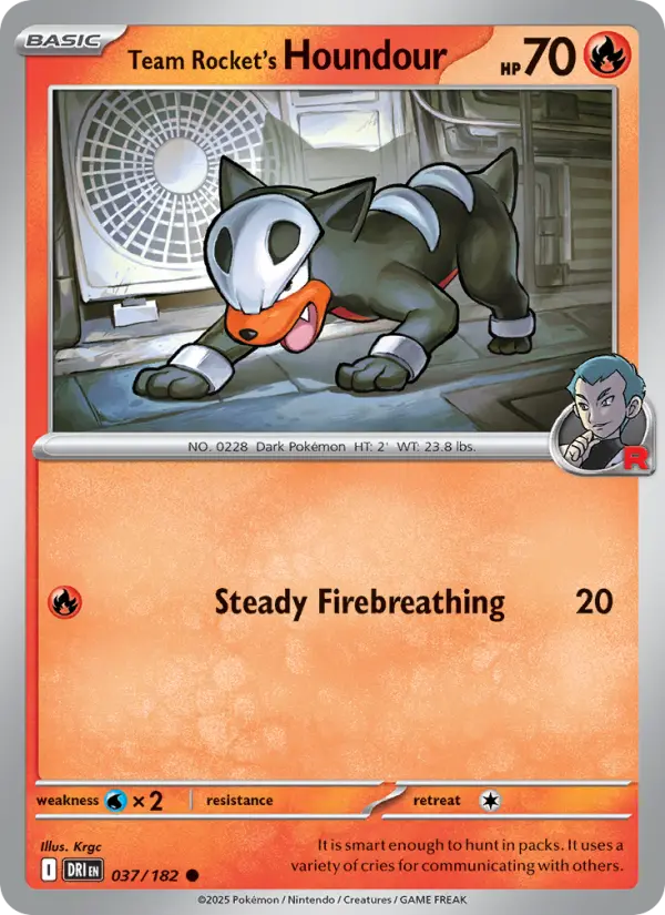 Team Rocket's Houndour — Destined Rivals card #037