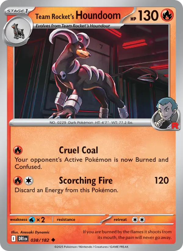 Team Rocket's Houndoom — Destined Rivals card #038