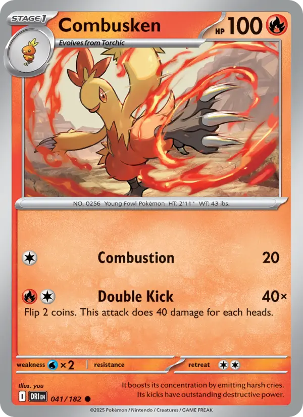 Combusken — Destined Rivals card #041
