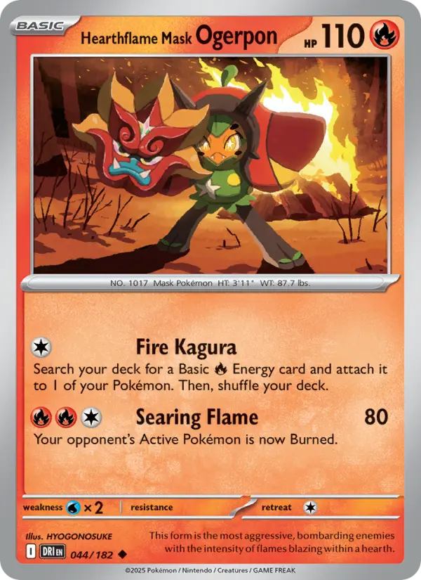 Hearthflame Mask Ogerpon — Destined Rivals card #044