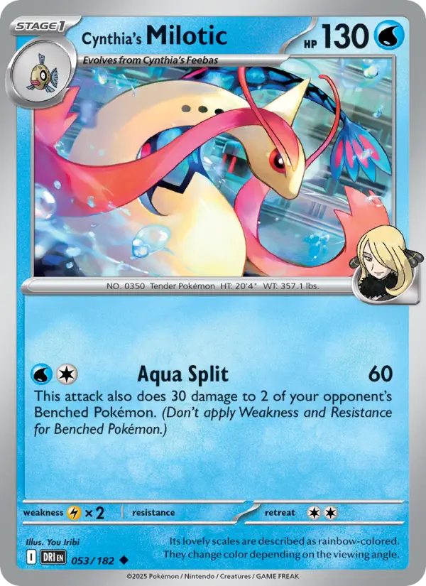 Cynthia's Milotic — Destined Rivals card #053