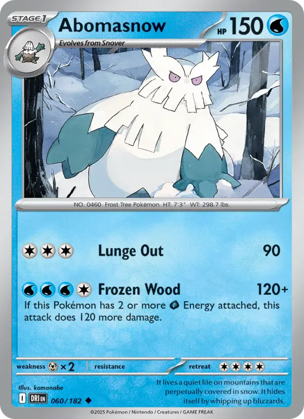 Abomasnow — Destined Rivals card #060