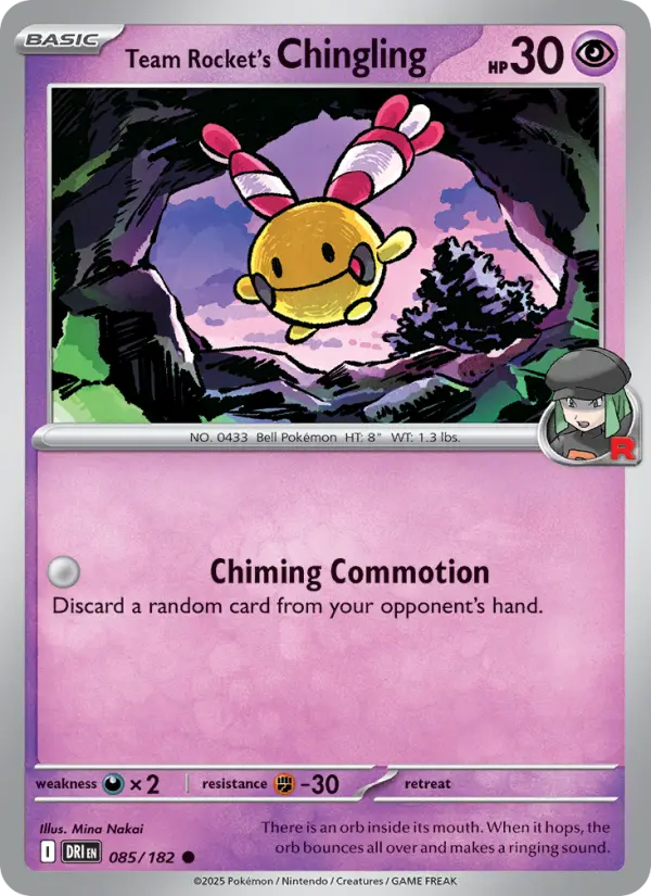 Team Rocket's Chingling — Destined Rivals card #085