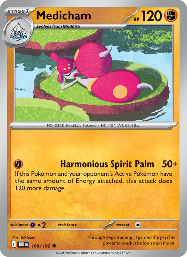 Medicham — Destined Rivals card #100