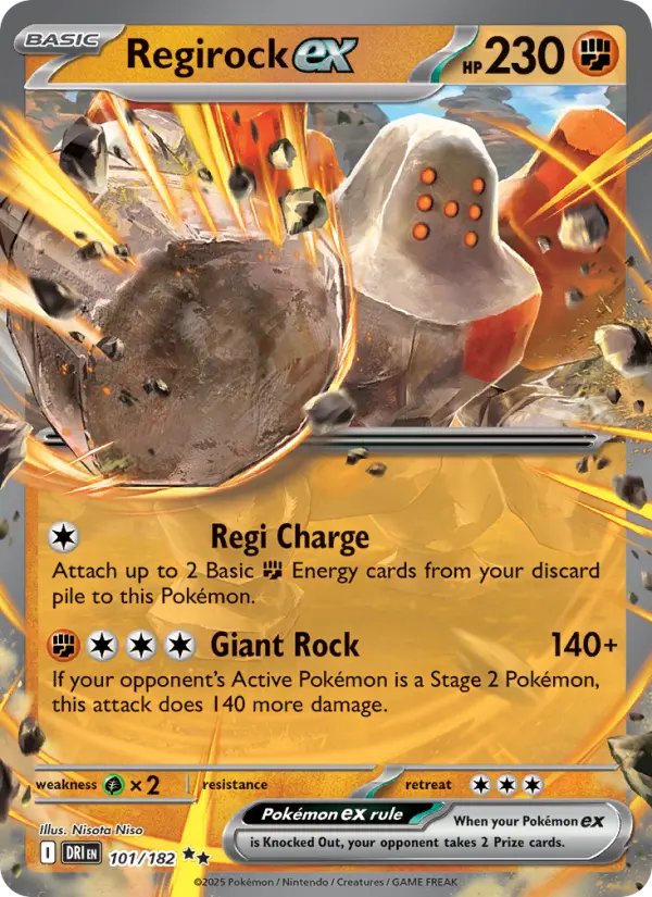 Regirock ex — Destined Rivals card #101