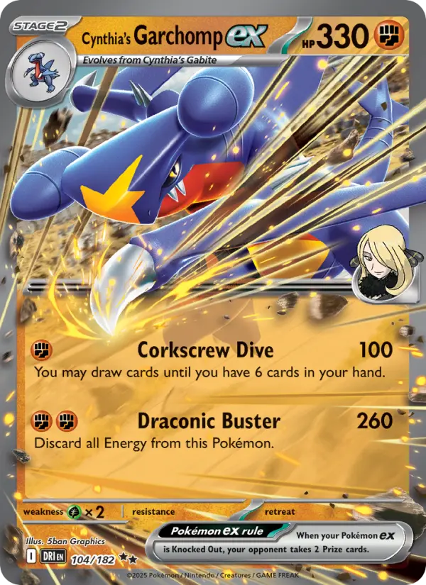 Cynthia's Garchomp ex — Destined Rivals card #104