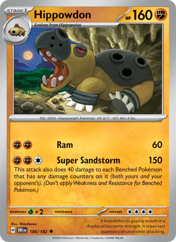 Hippowdon — Destined Rivals card #106