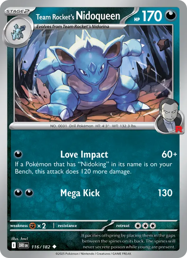 Team Rocket's Nidoqueen — Destined Rivals card #116