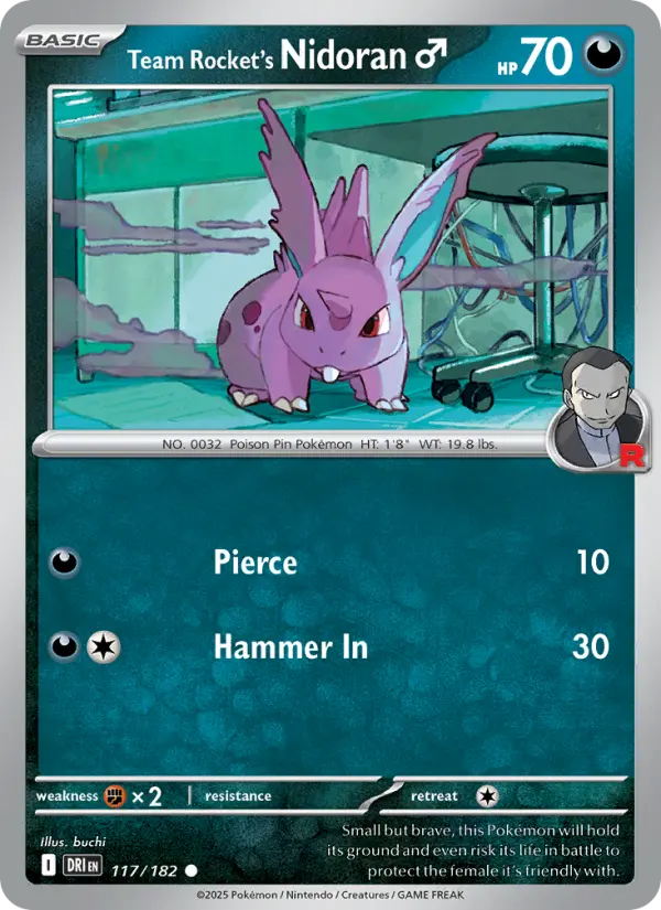 Team Rocket's Nidoran♂ — Destined Rivals card #117