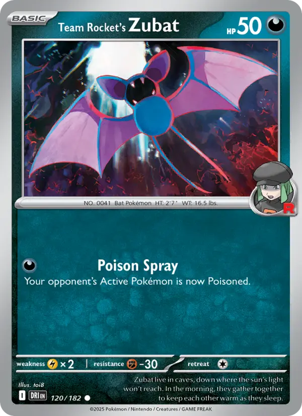 Team Rocket's Zubat — Destined Rivals card #120