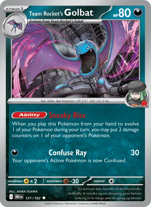 Team Rocket's Golbat — Destined Rivals card #121